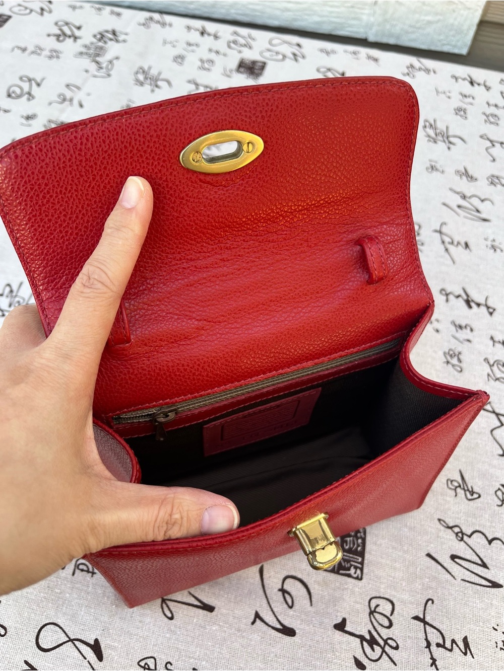 Coach MINI Vintage E6E 4413 Red Madison Gracie Leather Handbag - Made in Italy - Picture 14 of 16